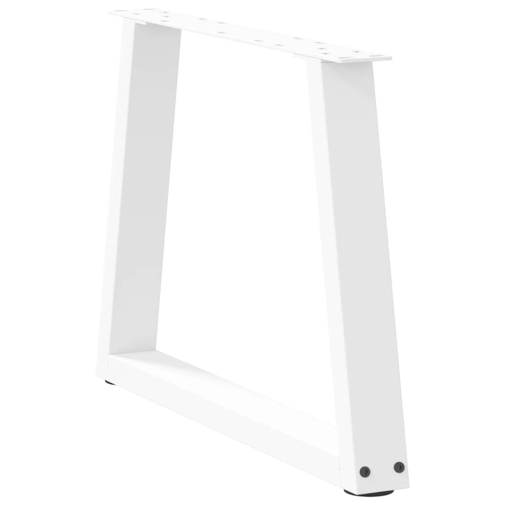 Produktbild för Soffbordsben V-formade 2 st vita 50x(42-43,3) cm stål