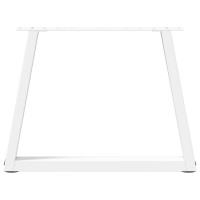 Produktbild för Soffbordsben V-formade 2 st vita 50x(42-43,3) cm stål