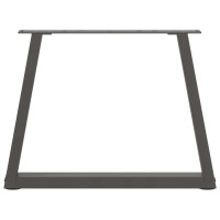 Produktbild för Soffbordsben V-formade 2 st antracit 50x(42-43,3) cm stål
