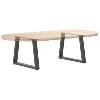 Produktbild för Soffbordsben V-formade 2 st antracit 50x(42-43,3) cm stål