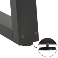 Produktbild för Soffbordsben V-formade 2 st antracit 50x(42-43,3) cm stål