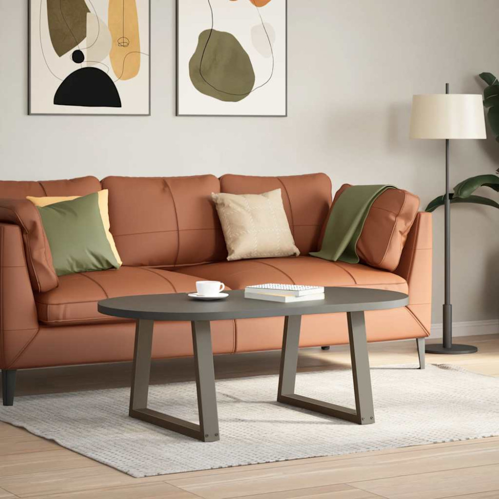 Produktbild för Soffbordsben V-formade 2 st naturstål 50x(42-43,3) cm stål