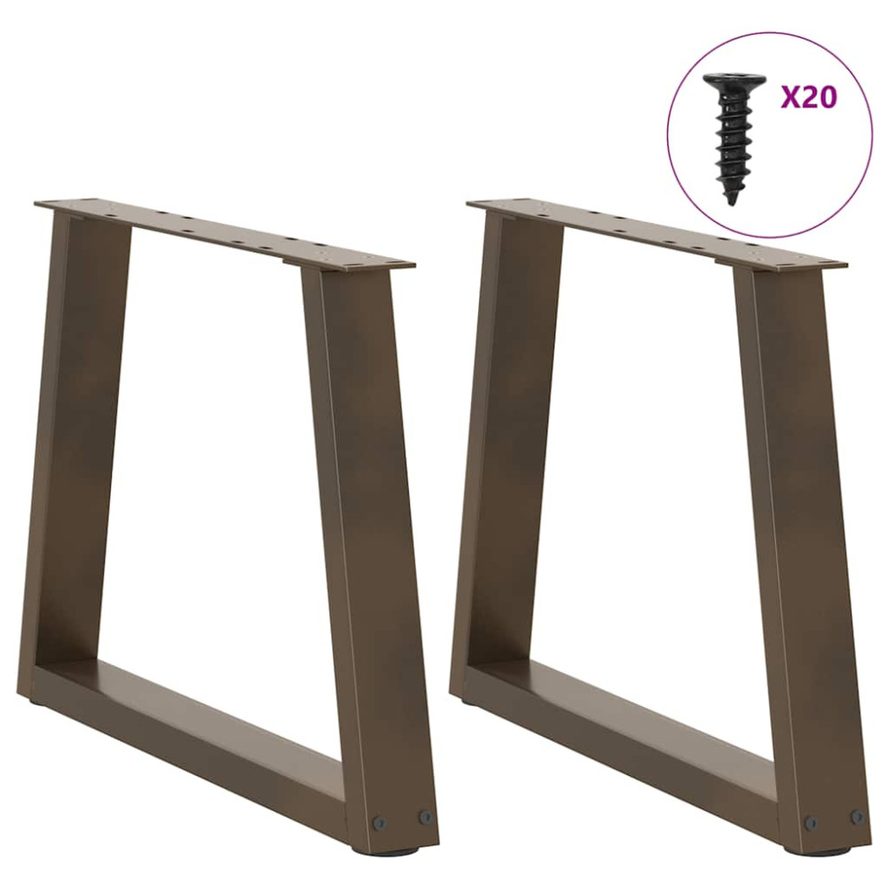 Produktbild för Soffbordsben V-formade 2 st naturstål 50x(42-43,3) cm stål