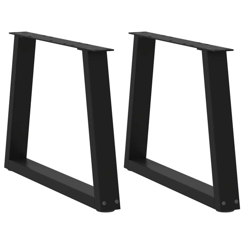 vidaXL Soffbordsben V-formade 2 st svarta 60x(42-43,3) cm stål