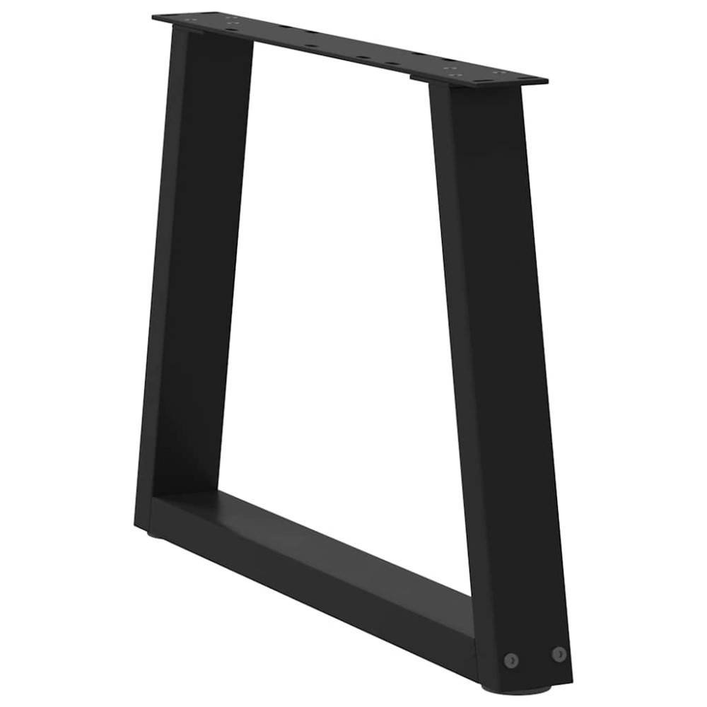 Produktbild för Soffbordsben V-formade 2 st svarta 60x(42-43,3) cm stål
