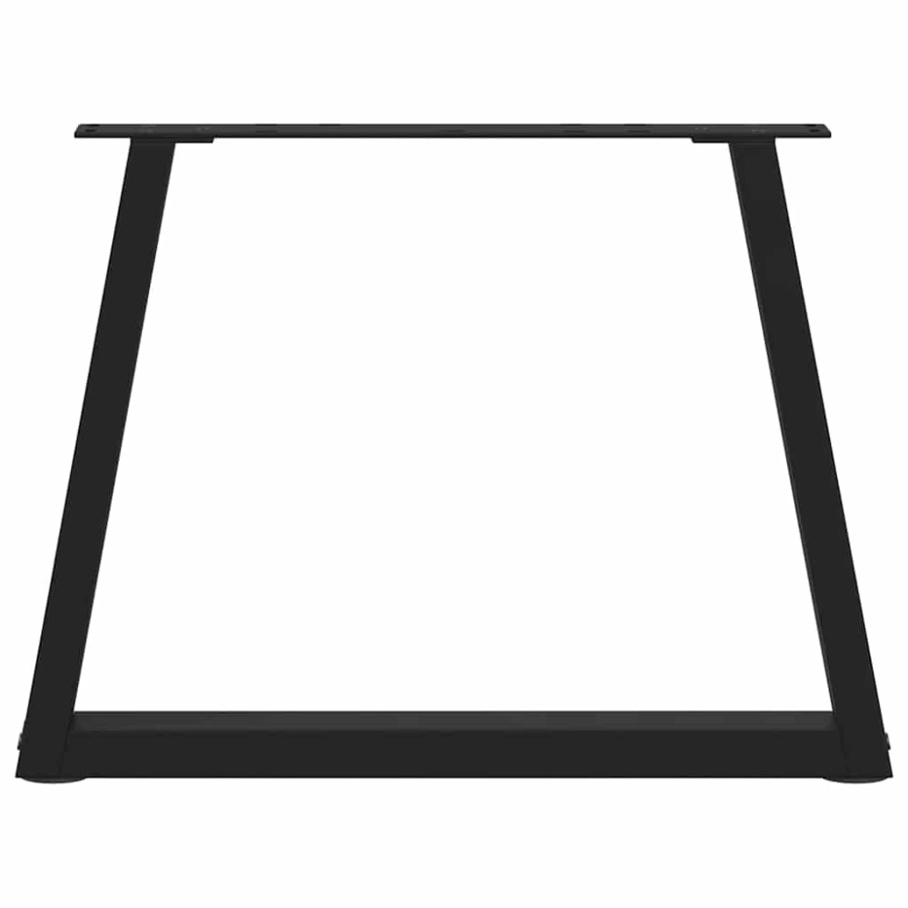 Produktbild för Soffbordsben V-formade 2 st svarta 60x(42-43,3) cm stål