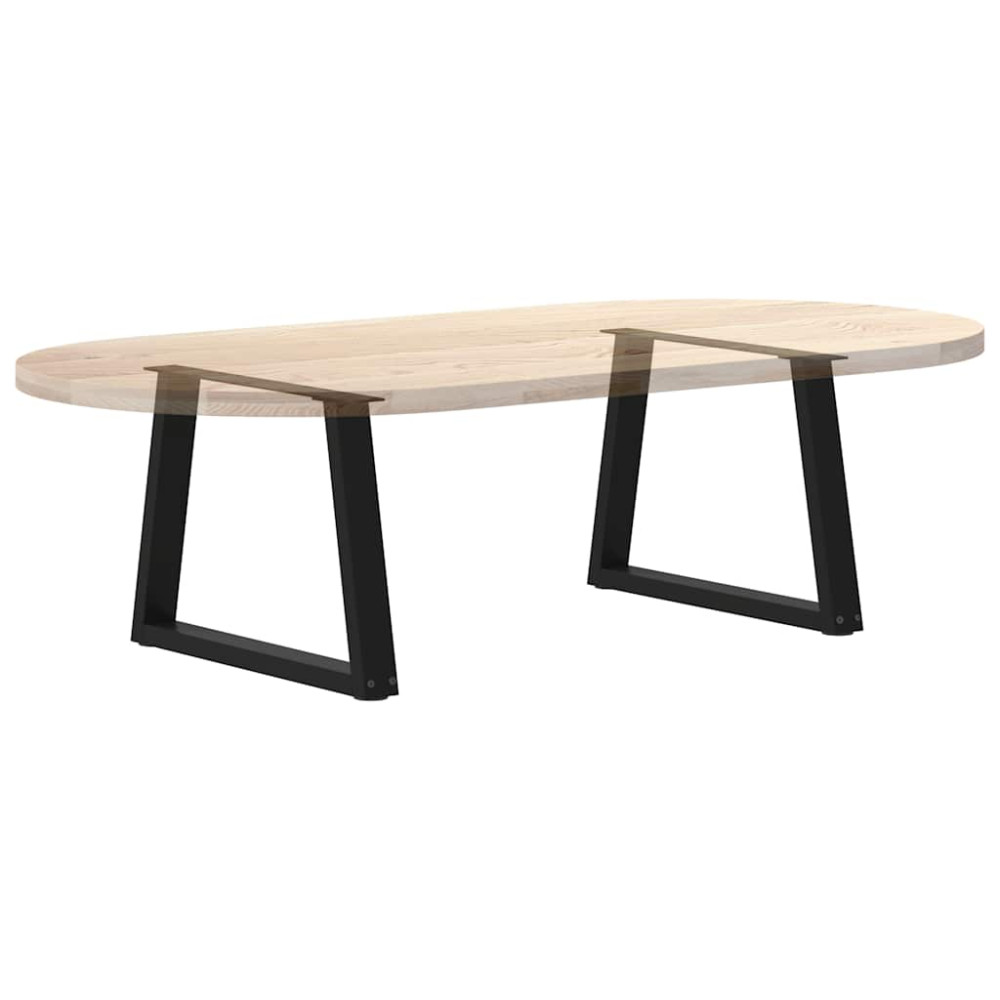 Produktbild för Soffbordsben V-formade 2 st svarta 60x(42-43,3) cm stål