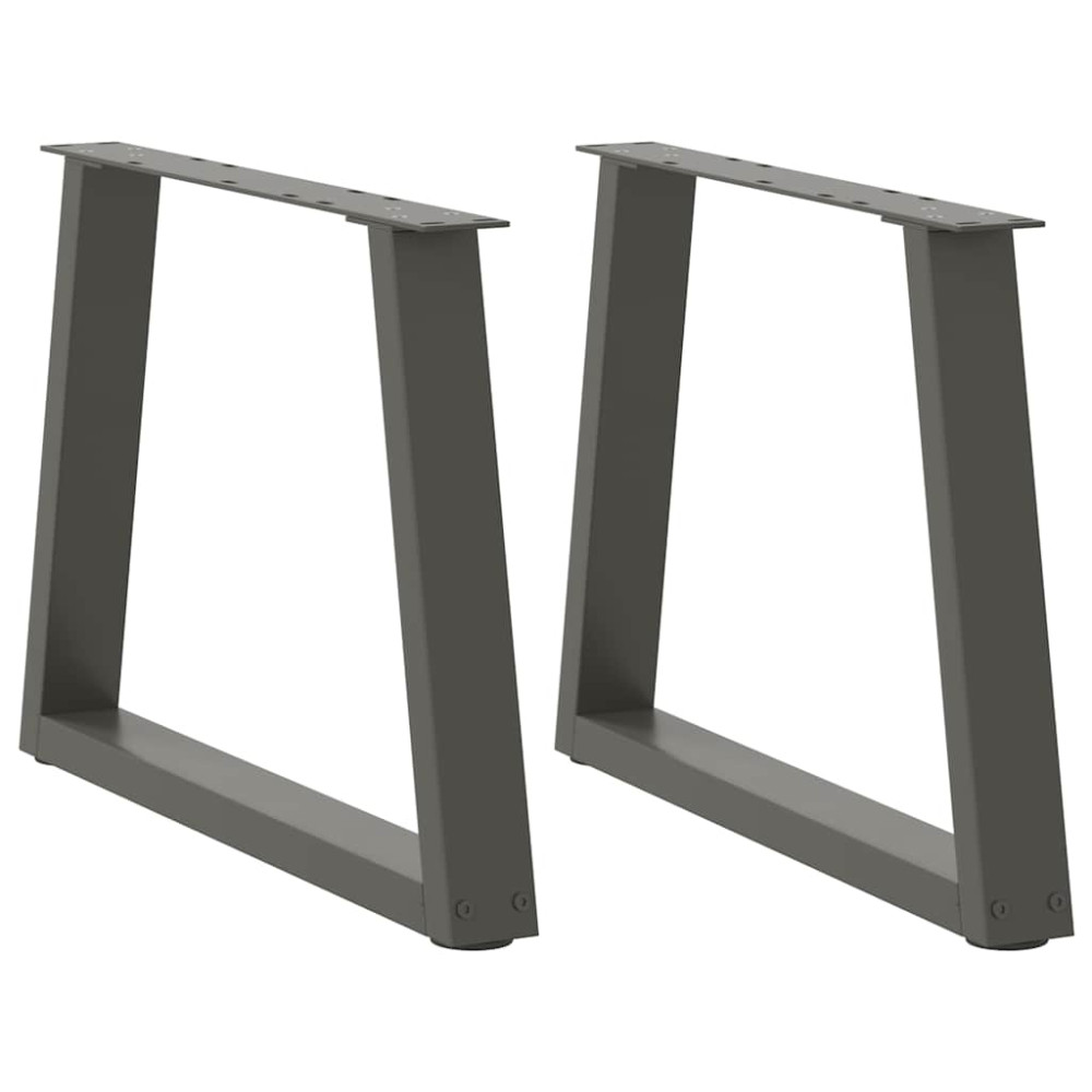 Produktbild för Soffbordsben V-formade 2 st antracit 60x(42-43,3) cm stål