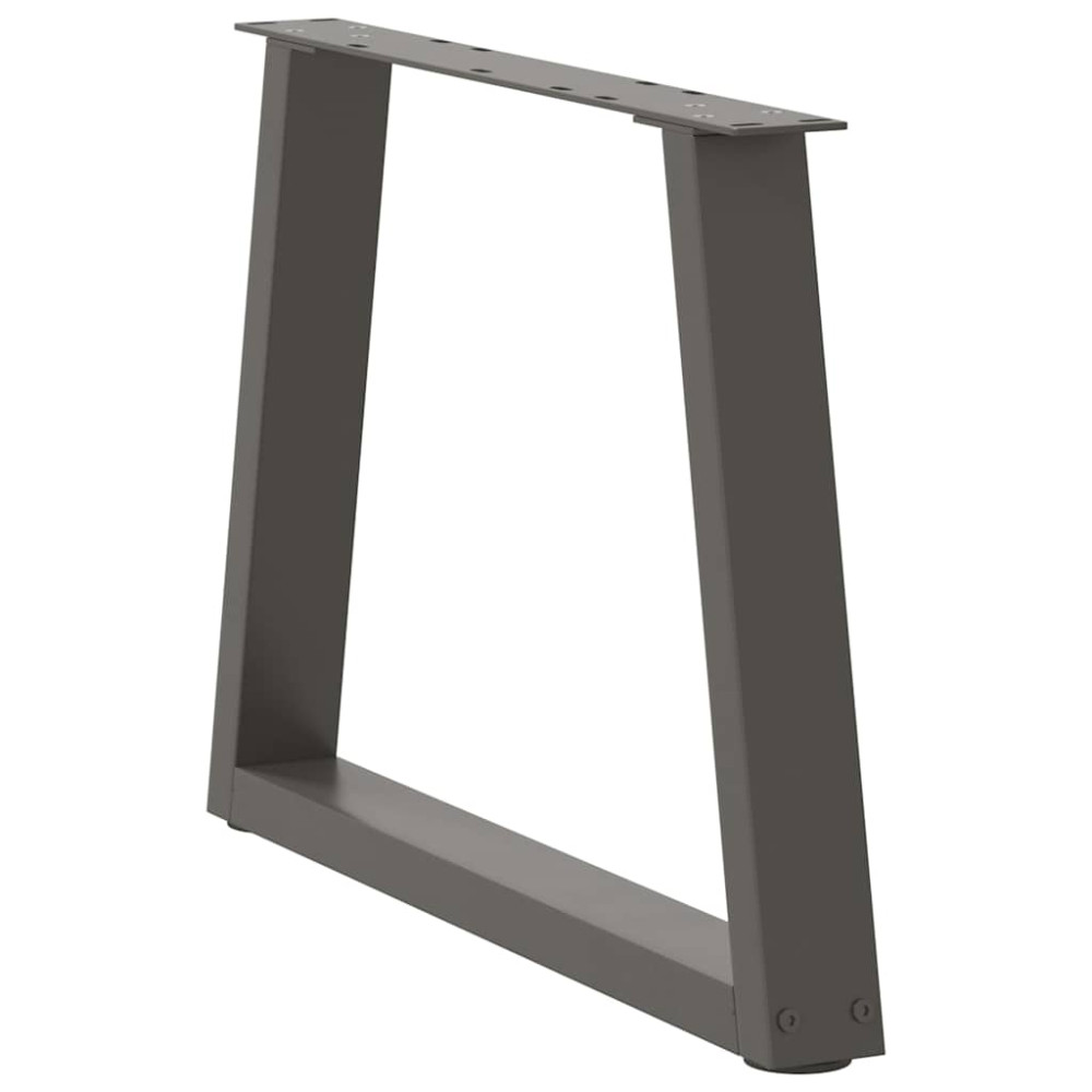 Produktbild för Soffbordsben V-formade 2 st antracit 60x(42-43,3) cm stål