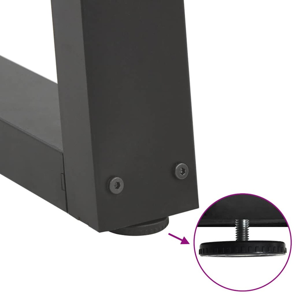 Produktbild för Soffbordsben V-formade 2 st antracit 60x(42-43,3) cm stål
