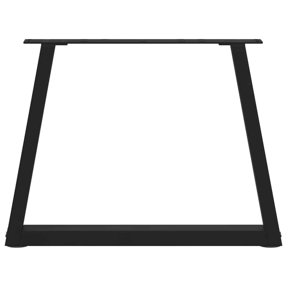 Produktbild för Soffbordsben V-formade 2 st svarta 70x(42-43,3) cm stål