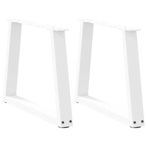 vidaXL Soffbordsben V-formade 2 st vita 70x(42-43,3) cm stål