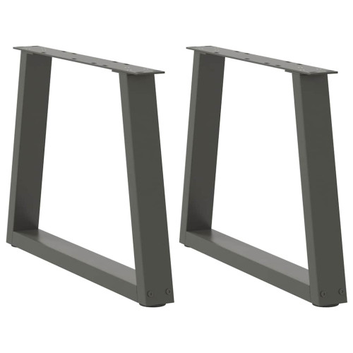 vidaXL Soffbordsben V-formade 2 st antracit 70x(42-43,3) cm stål