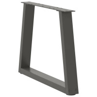 Produktbild för Soffbordsben V-formade 2 st antracit 70x(42-43,3) cm stål