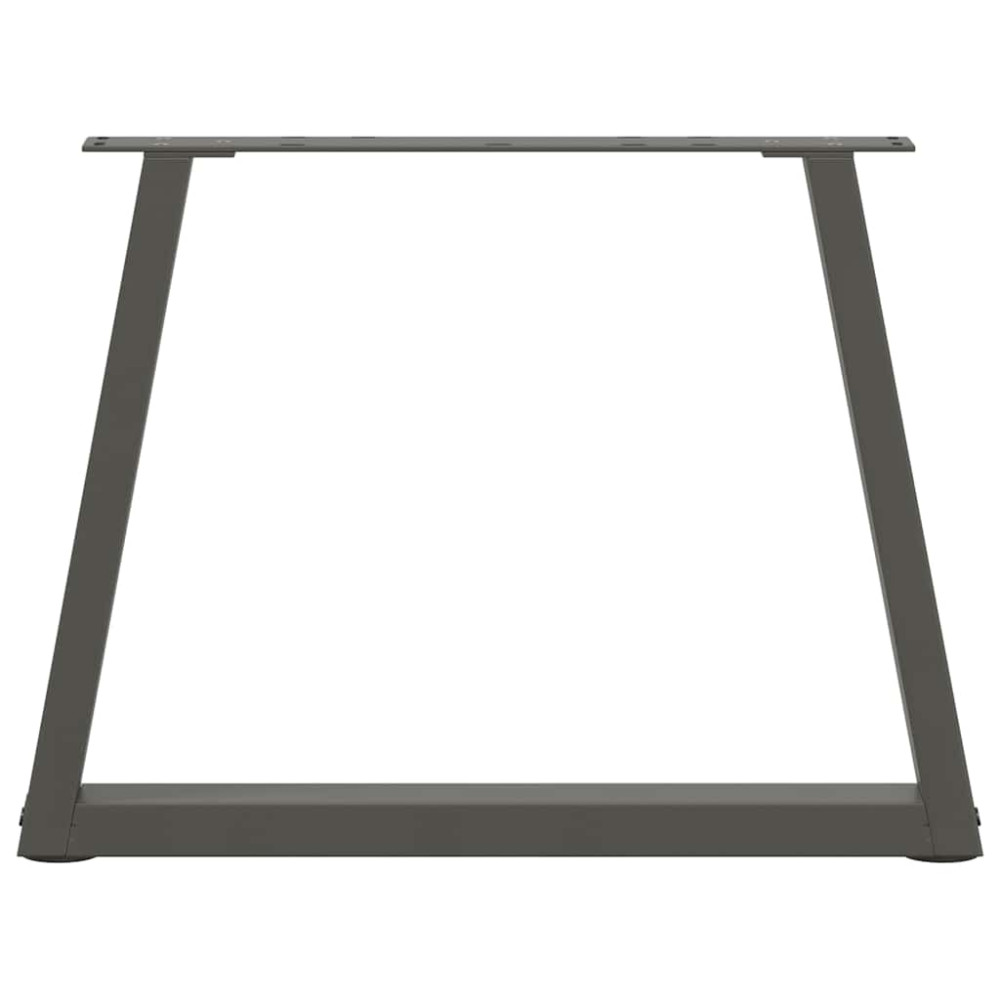 Produktbild för Soffbordsben V-formade 2 st antracit 70x(42-43,3) cm stål