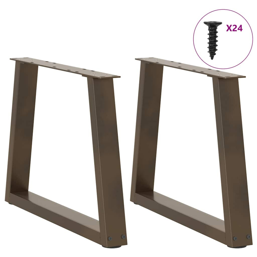 Produktbild för Soffbordsben V-formade 2 st naturstål 70x(42-43,3) cm stål