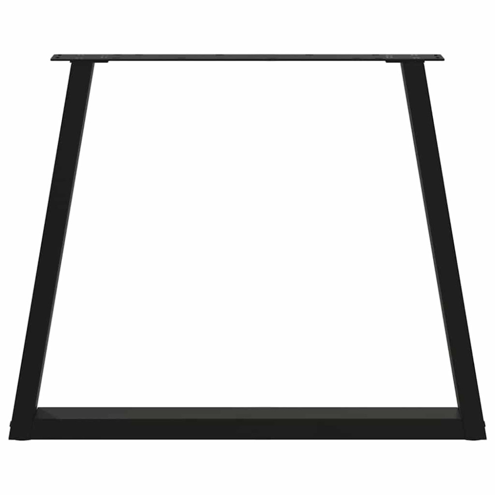 Produktbild för Matbordsben V-formade 2 st svarta 70x(72-73,3) cm stål