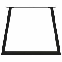 Produktbild för Matbordsben V-formade 2 st svarta 70x(72-73,3) cm stål