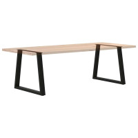 Produktbild för Matbordsben V-formade 2 st svarta 70x(72-73,3) cm stål
