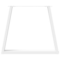 Produktbild för Matbordsben V-formade 2 st vita 70x(72-73,3) cm stål