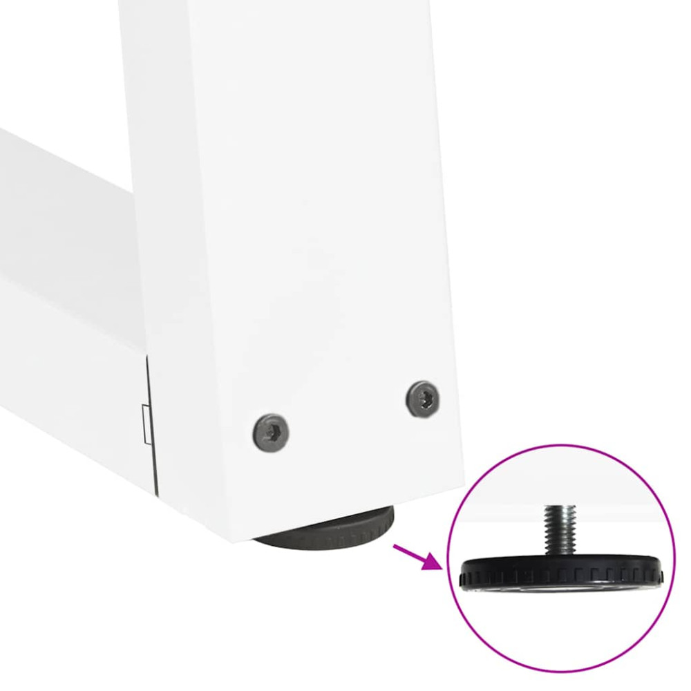 Produktbild för Matbordsben V-formade 2 st vita 70x(72-73,3) cm stål