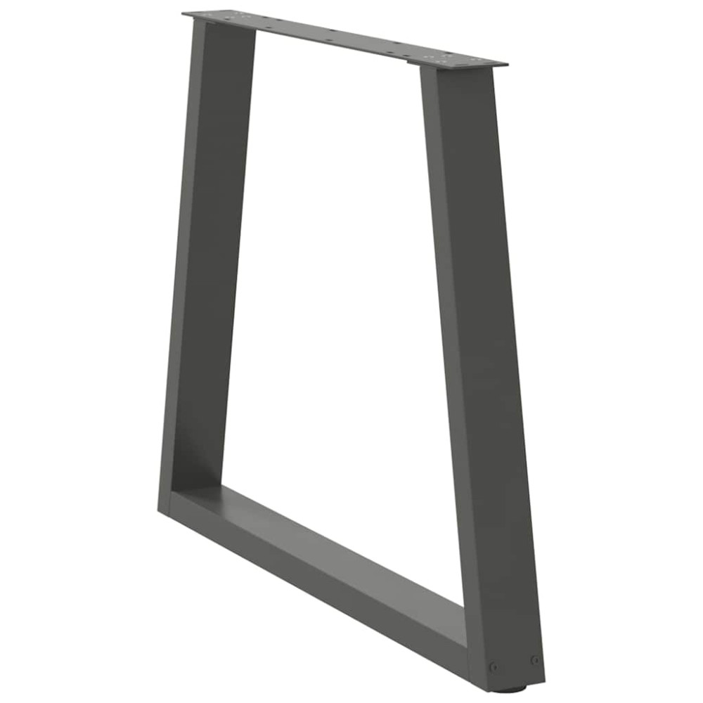Produktbild för Matbordsben V-formade 2 st antracit 70x(72-73,3) cm stål