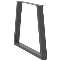 Produktbild för Matbordsben V-formade 2 st antracit 70x(72-73,3) cm stål