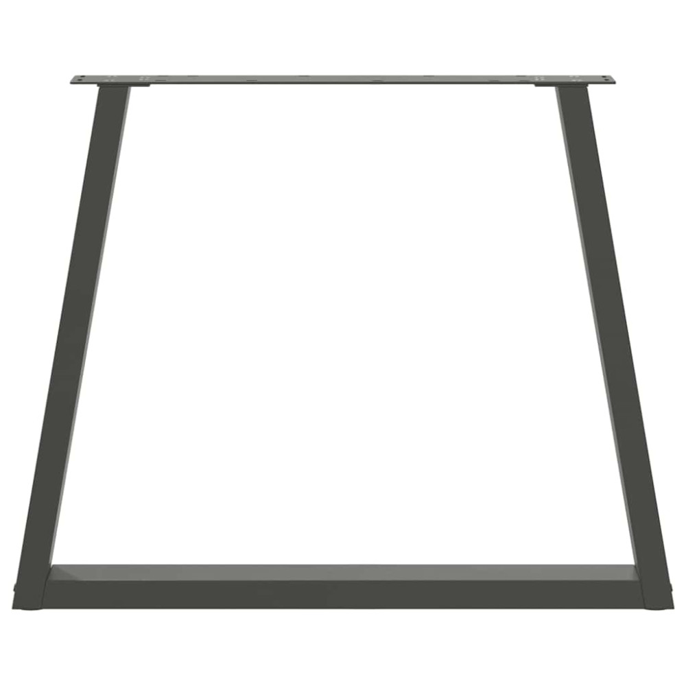 Produktbild för Matbordsben V-formade 2 st antracit 70x(72-73,3) cm stål