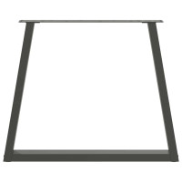 Produktbild för Matbordsben V-formade 2 st antracit 70x(72-73,3) cm stål