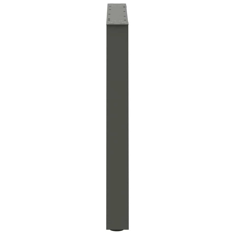 Produktbild för Matbordsben V-formade 2 st antracit 70x(72-73,3) cm stål