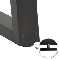 Produktbild för Matbordsben V-formade 2 st antracit 70x(72-73,3) cm stål