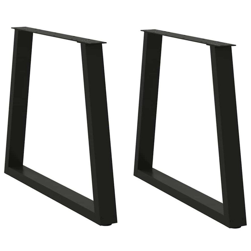 Produktbild för Matbordsben V-formade 2 st svarta 80x(72-73,3) cm stål