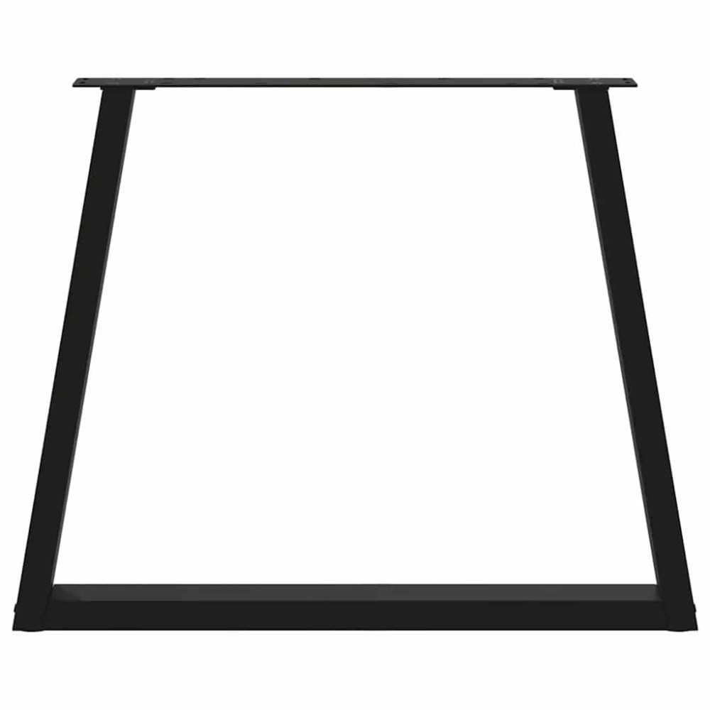 Produktbild för Matbordsben V-formade 2 st svarta 80x(72-73,3) cm stål