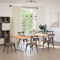 Produktbild för Matbordsben V-formade 2 st vita 80x(72-73,3) cm stål