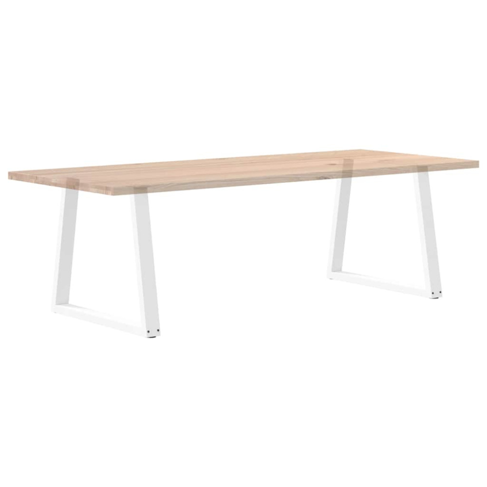 Produktbild för Matbordsben V-formade 2 st vita 80x(72-73,3) cm stål
