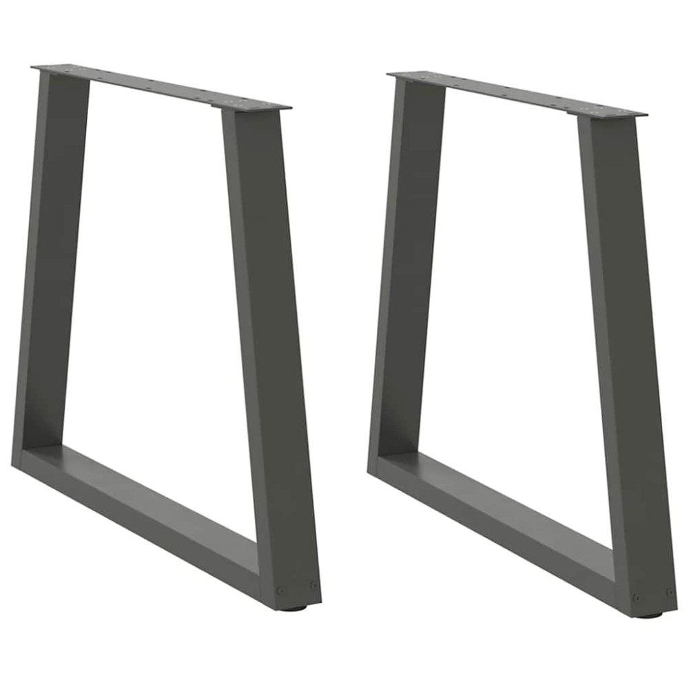 Produktbild för Matbordsben V-formade 2 st antracit 80x(72-73,3) cm stål