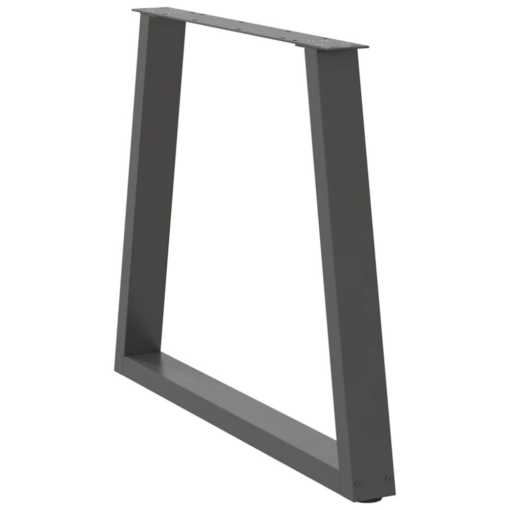Produktbild för Matbordsben V-formade 2 st antracit 80x(72-73,3) cm stål