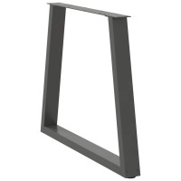 Produktbild för Matbordsben V-formade 2 st antracit 80x(72-73,3) cm stål