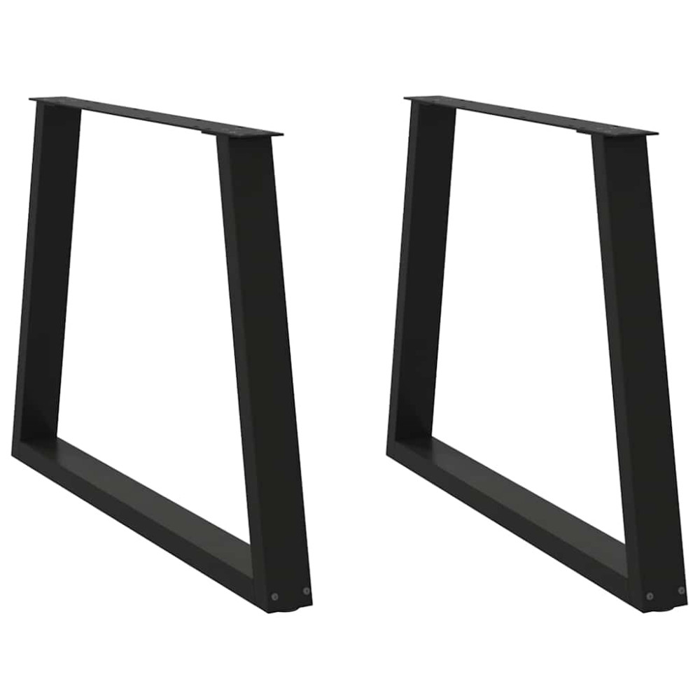 Produktbild för Matbordsben V-formade 2 st svarta 90x(72-73,3) cm stål