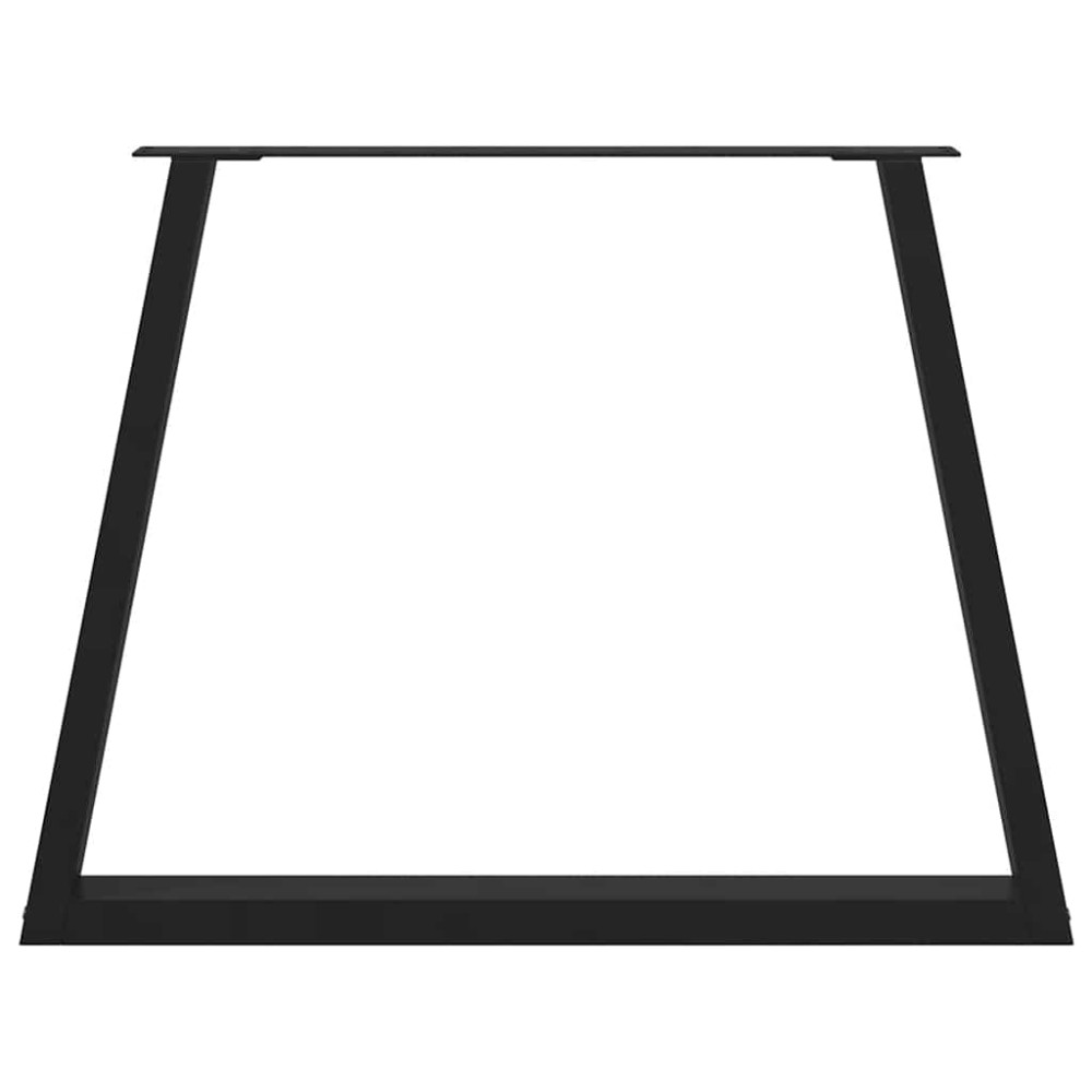 Produktbild för Matbordsben V-formade 2 st svarta 90x(72-73,3) cm stål