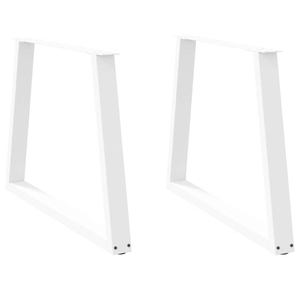 Produktbild för Matbordsben V-formade 2 st vita 90x(72-73,3) cm stål