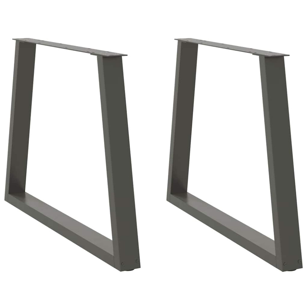 Produktbild för Matbordsben V-formade 2 st antracit 90x(72-73,3) cm stål