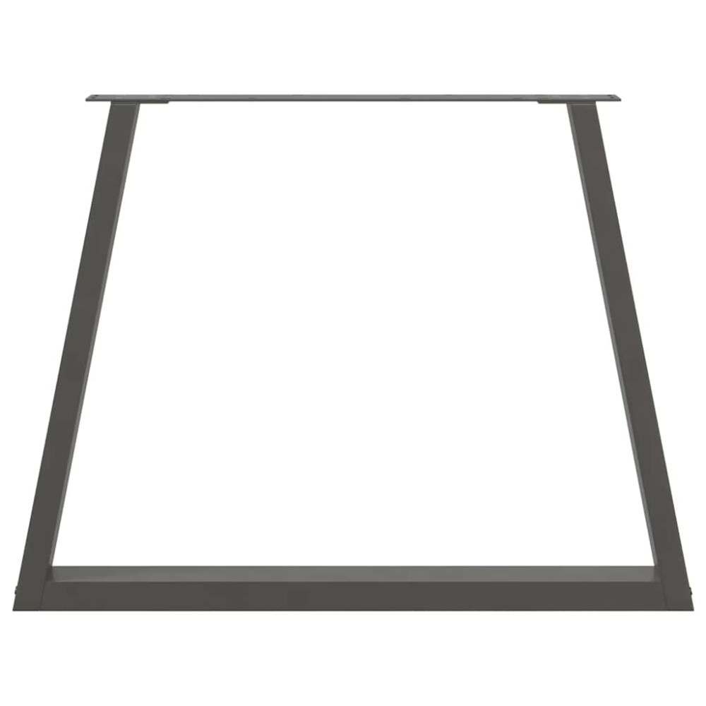 Produktbild för Matbordsben V-formade 2 st antracit 90x(72-73,3) cm stål