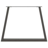 Produktbild för Matbordsben V-formade 2 st antracit 90x(72-73,3) cm stål