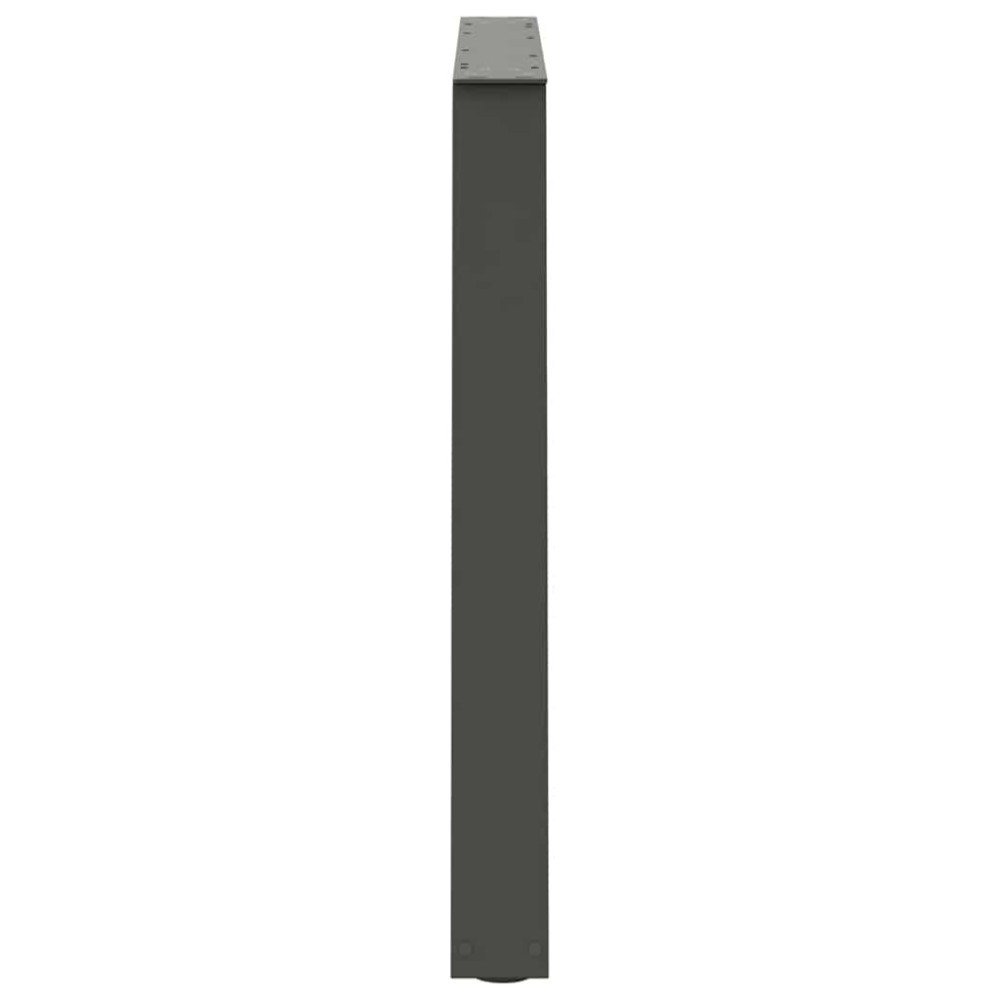 Produktbild för Matbordsben V-formade 2 st antracit 90x(72-73,3) cm stål