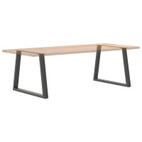Produktbild för Matbordsben V-formade 2 st antracit 90x(72-73,3) cm stål