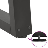 Produktbild för Matbordsben V-formade 2 st antracit 90x(72-73,3) cm stål
