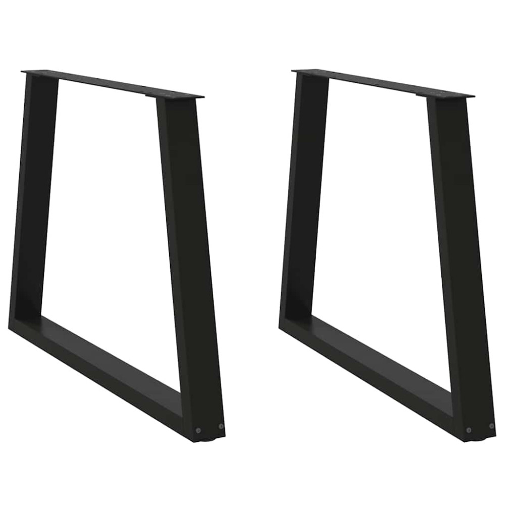 Produktbild för Matbordsben V-formade 2 st svarta 100x(72-73,3) cm stål