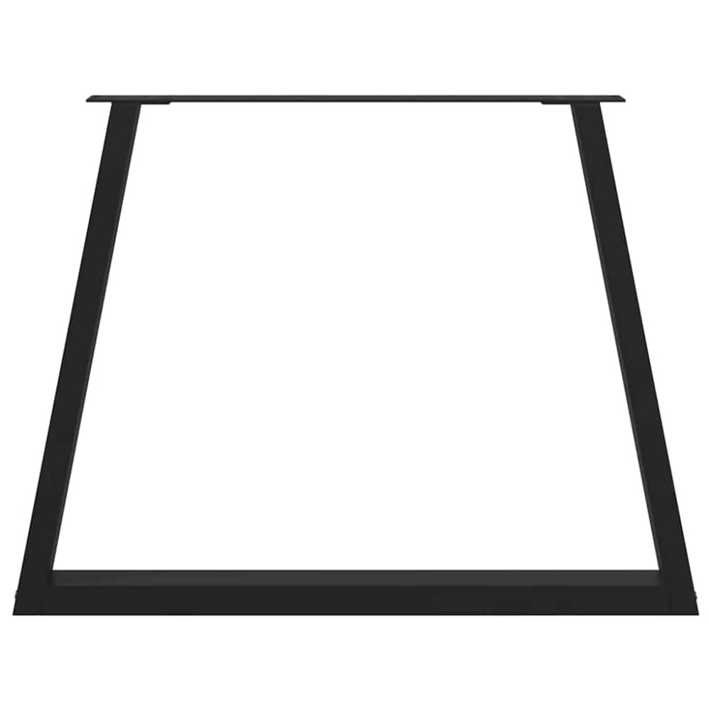 Produktbild för Matbordsben V-formade 2 st svarta 100x(72-73,3) cm stål