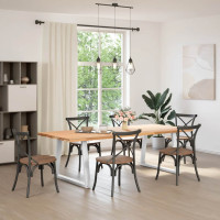 Produktbild för Matbordsben V-formade 2 st vita 100x(72-73,3) cm stål